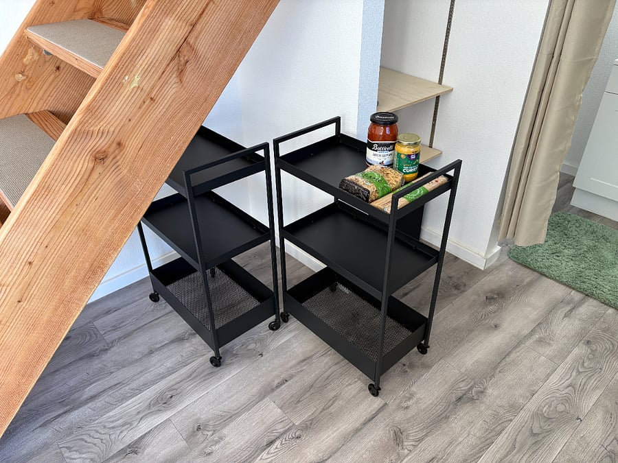 Rolling pantry carts