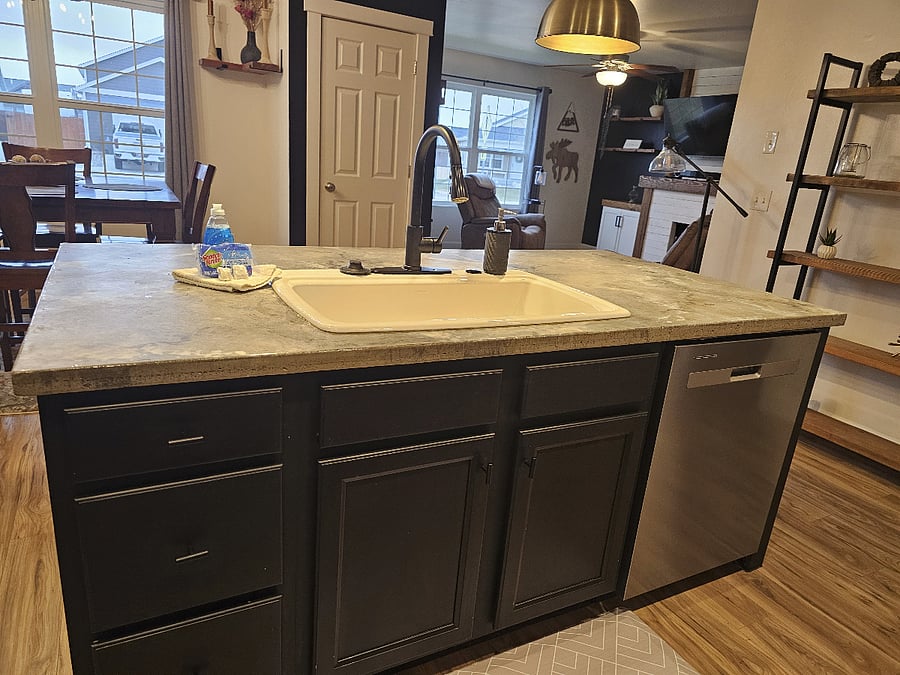 Island Sink with Dishwasher