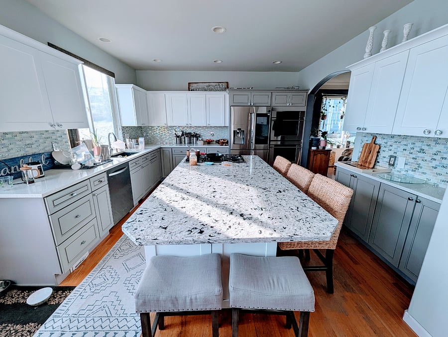 Large shared kitchen. You will have your own cabinet space.