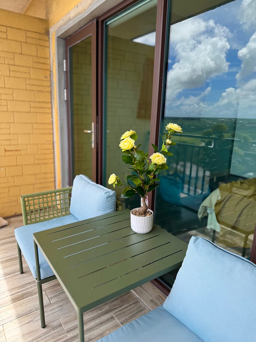 Unit403 top floor with an outdoor furnished balcony. Oceanview/city view. $2200/month.