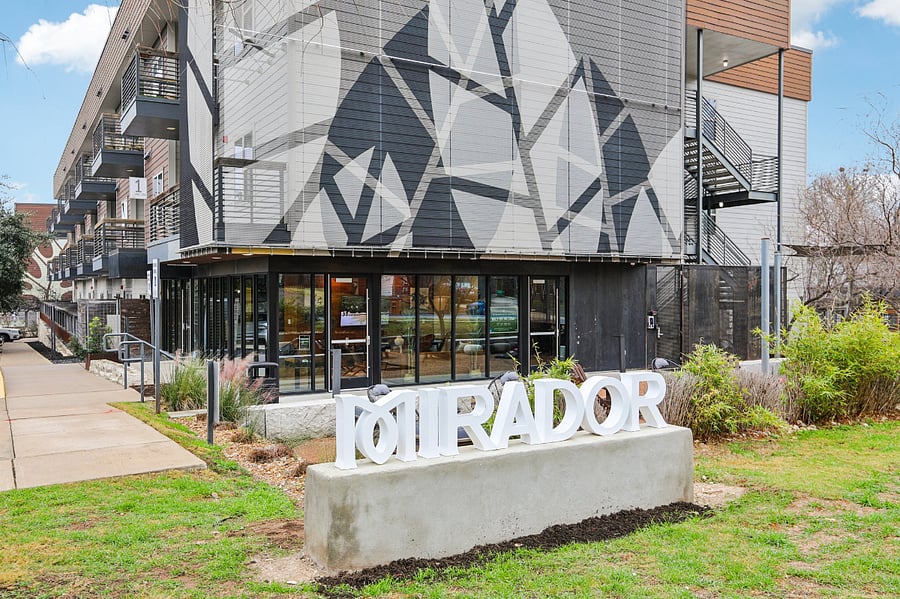 Front of the Mirador Condo Community