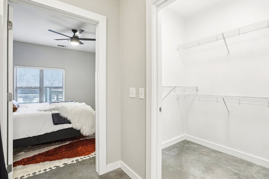 Large closet inside the bathroom