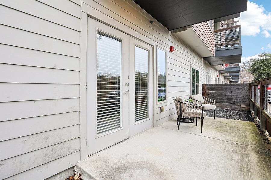 Large, private patio