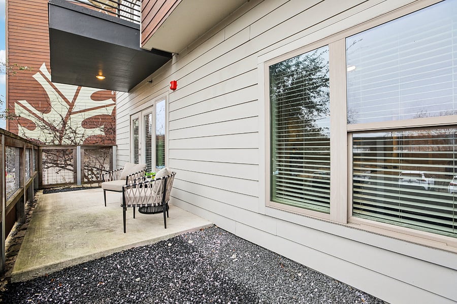 Large, private patio