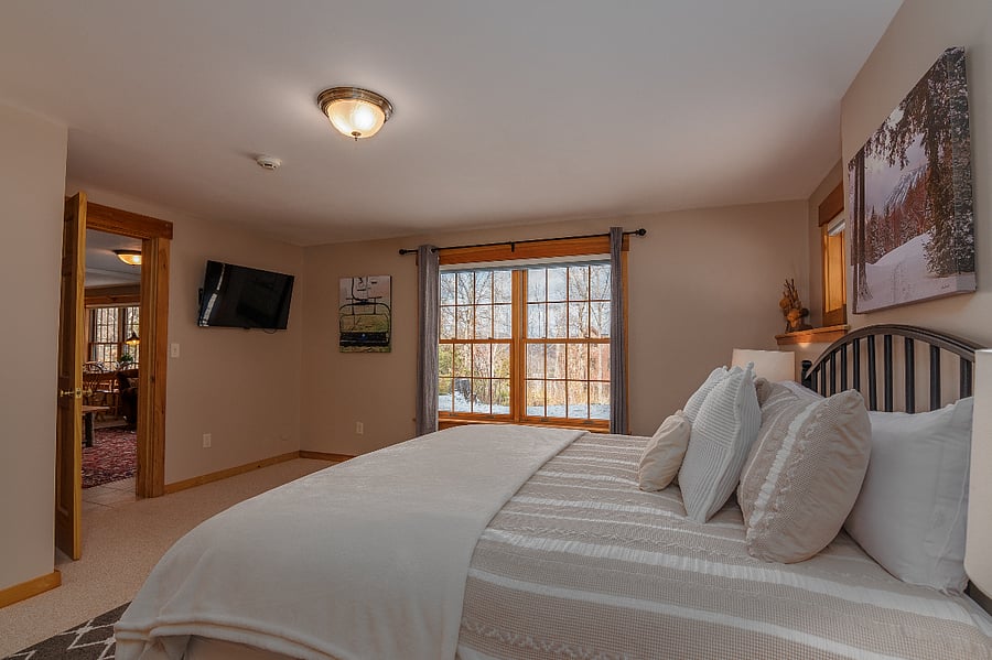 Primary bedroom with King bed and Smart TV