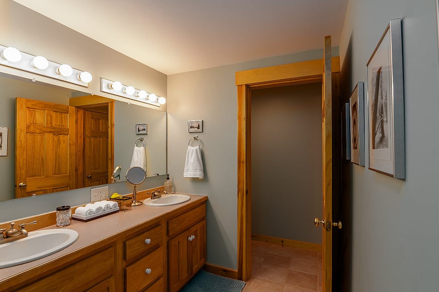 Bathroom with "water closet"/ toilet.