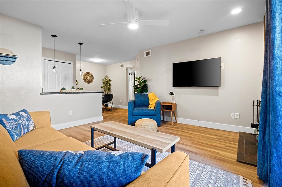 Enjoy a movie on the 65" 4k Roku TV