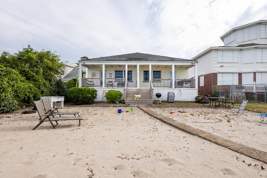 View of the back of the house and rear deck.