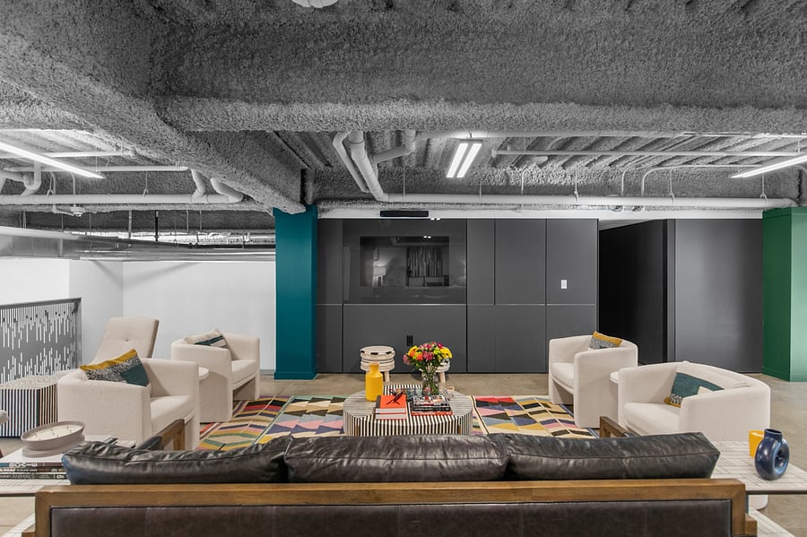 Mezzanine floor for relaxation and designated workspace. Wifi available!