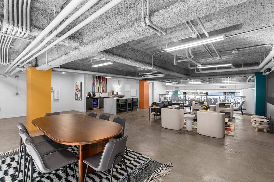 Mezzanine floor for relaxation and designated workspace. Wifi available!