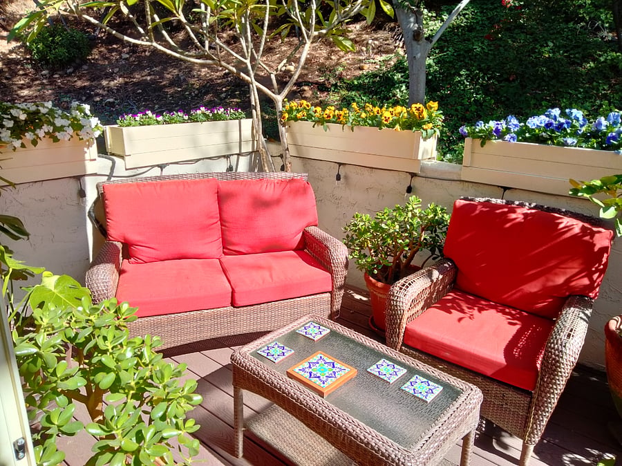 You are welcome to sit on our balcony.