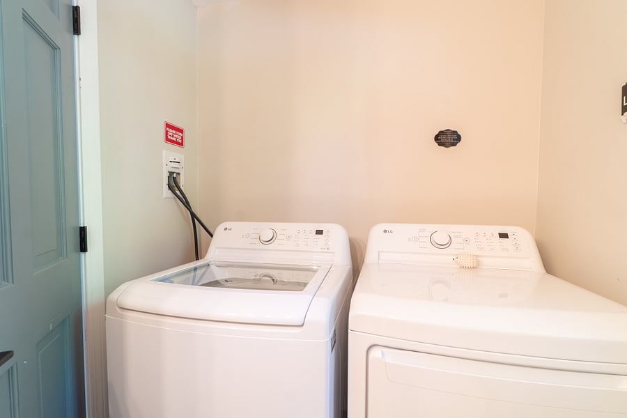 Half-bath with washer and dryer
