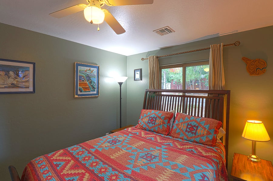 The third bedroom has limited space, but the queen bed is very comfortable.