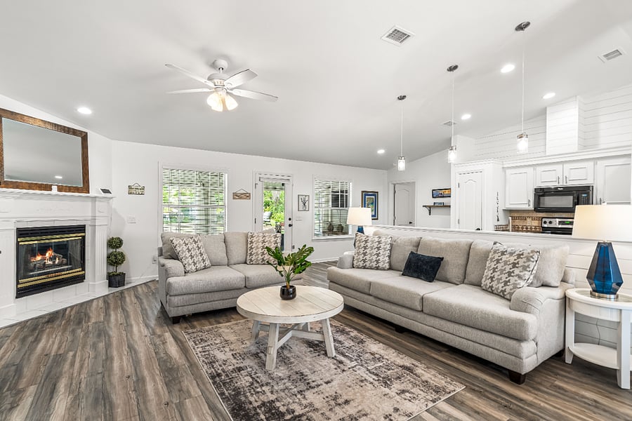 spacious living room