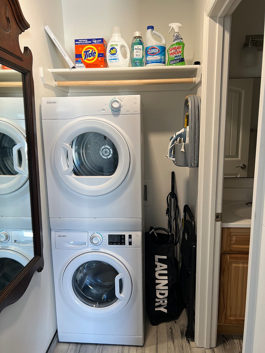 Ditch those laundromat trips with a sleek in-unit washer and dryer, making laundry day a breeze. 



