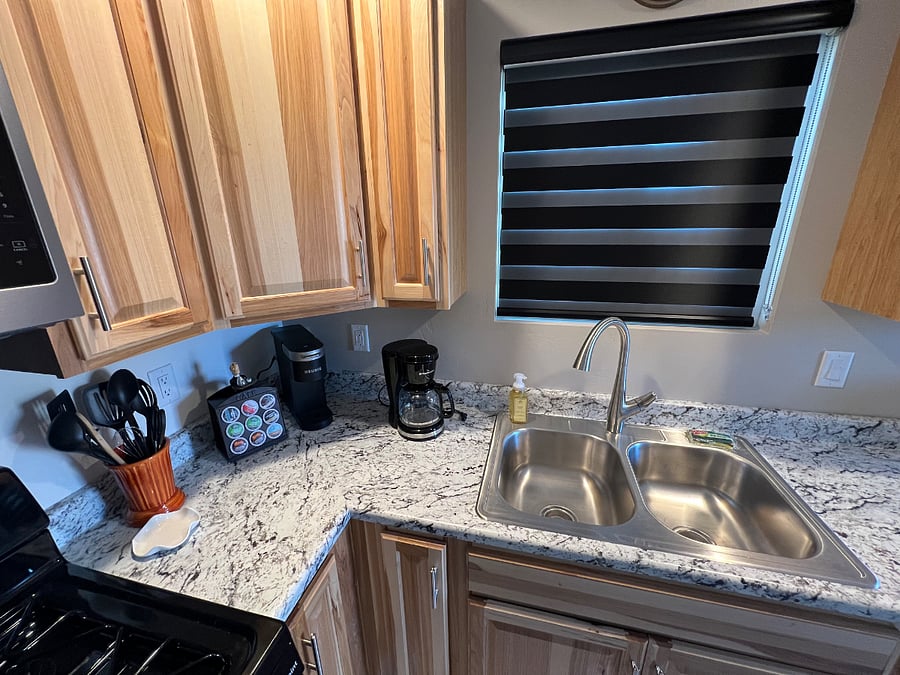 Start each day with the perfect brew from a sleek Keurig coffee maker or a traditional coffee brewerright in your cozy kitchenette! 

