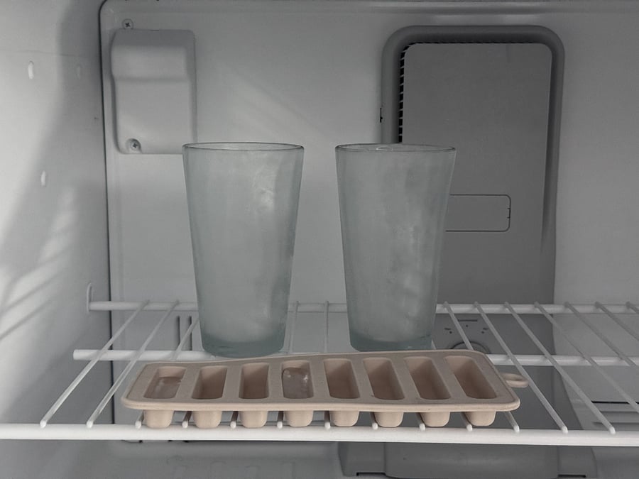 Chilled & frosted glasses are ready for your favorite beverage.