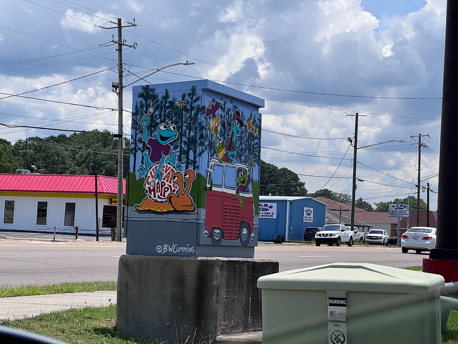Scout out all the local neighborhood artwork.