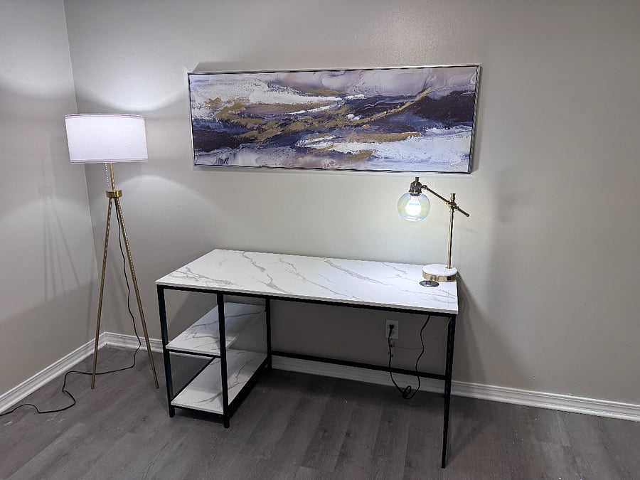 Dedicated office space perfect for remote work or browsing the web.