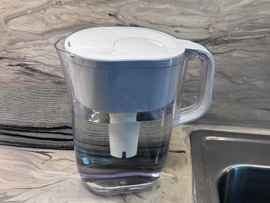 Fresh, purified water is ready to drink.