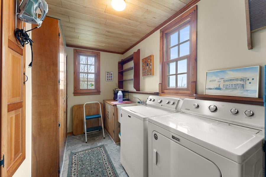 Laundry room adjacent to kitchen