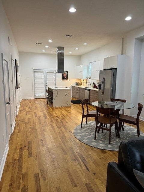 Dining and kitchen