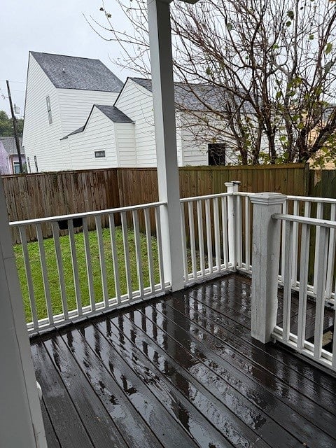 back deck and yard