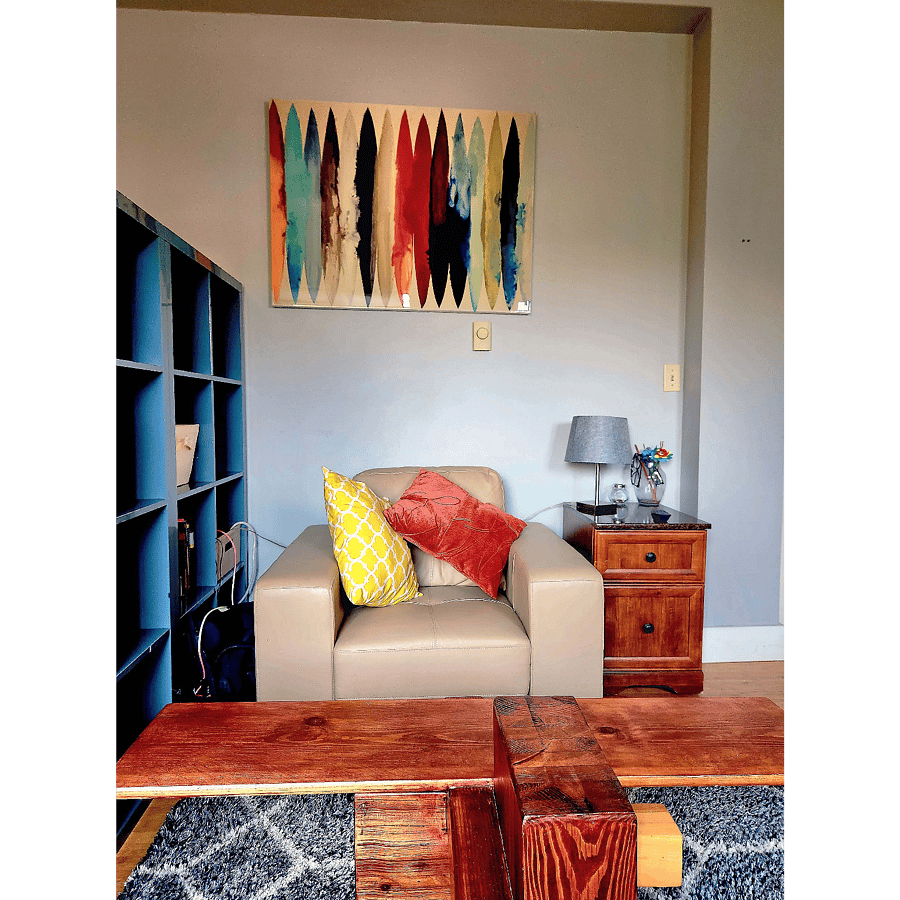 Delightfully decorated studio.