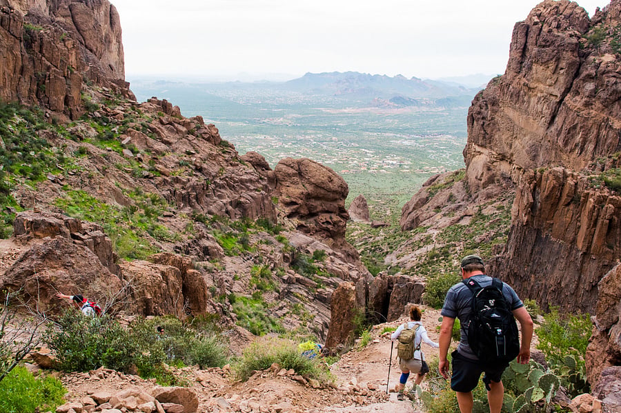 Superstition Mountain Hiking Trails. Easy to Hard