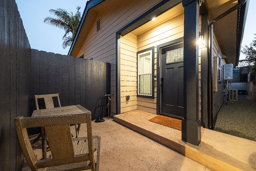 Entry and Small Patio
