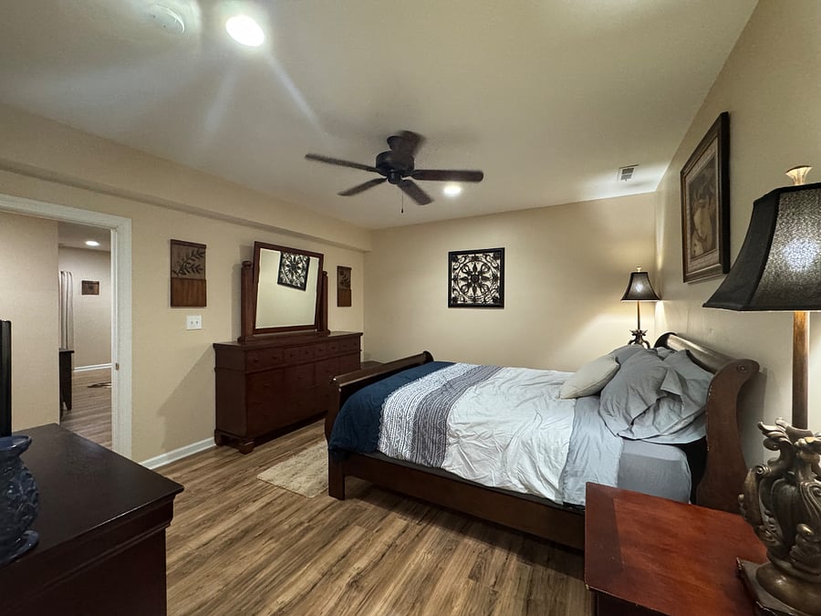 Bedroom #1 (view 3); ample clothing storage for long term stays