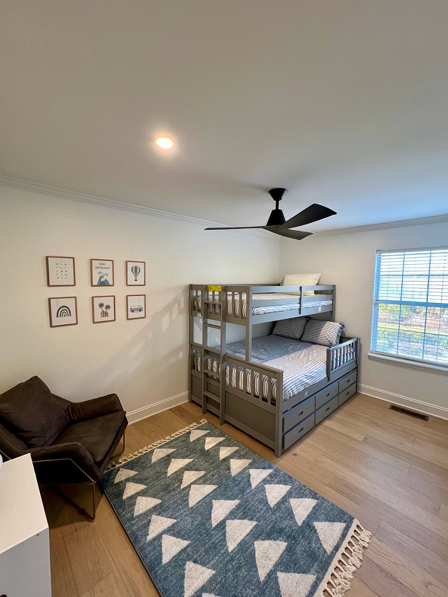 Upstairs bedroom #2 w/ comfortable and sturdy twin-over-full memory foam bed