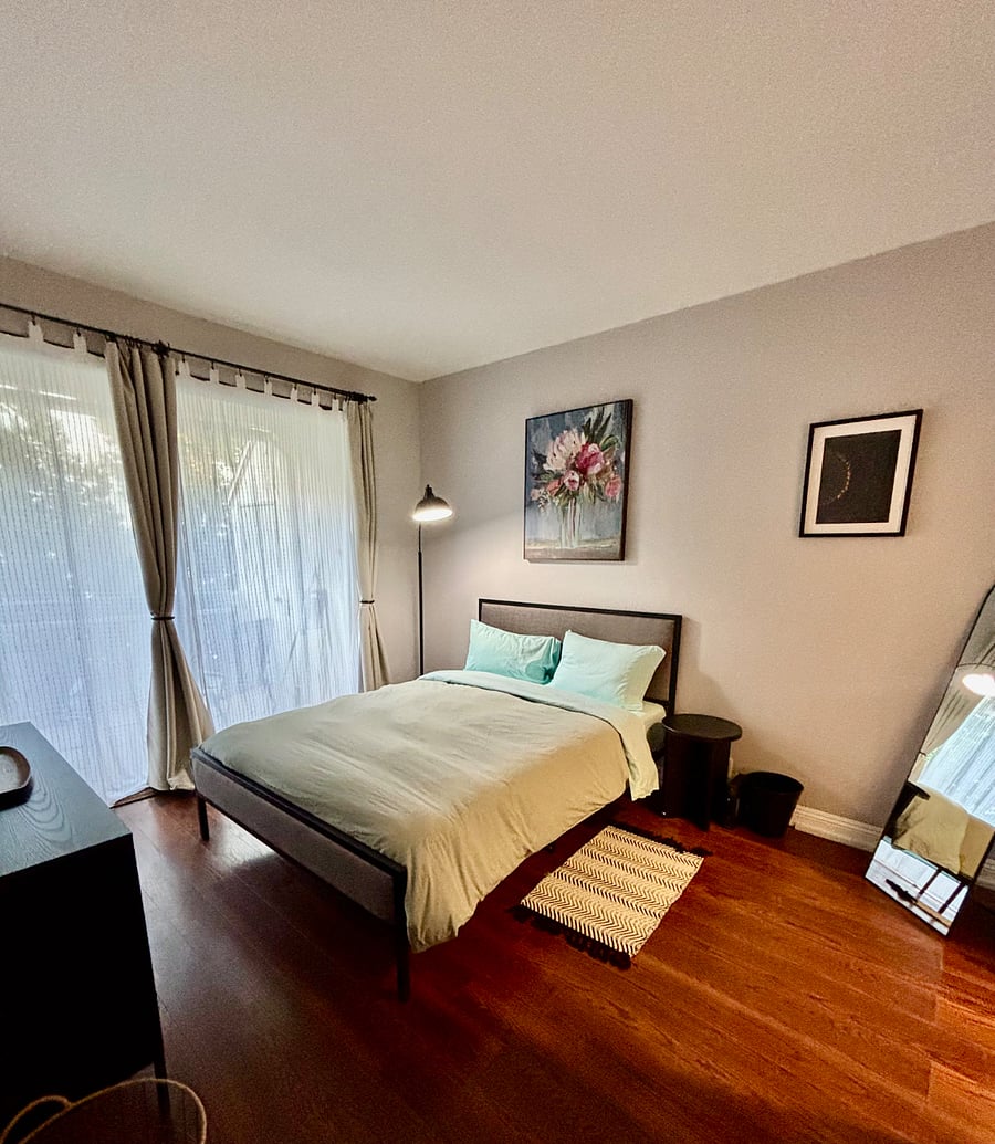 Downstairs Bedroom with walk in closet