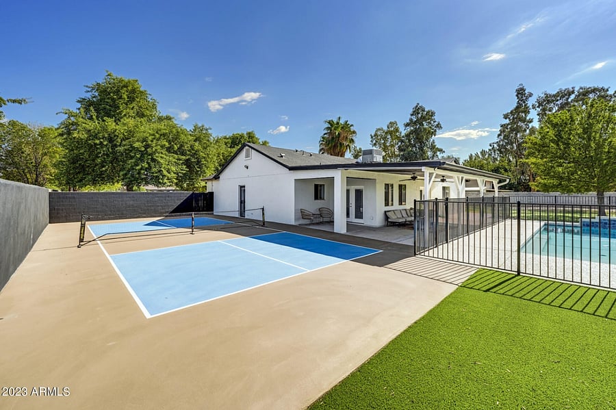 Pickleball court shared, paddles and balls provided