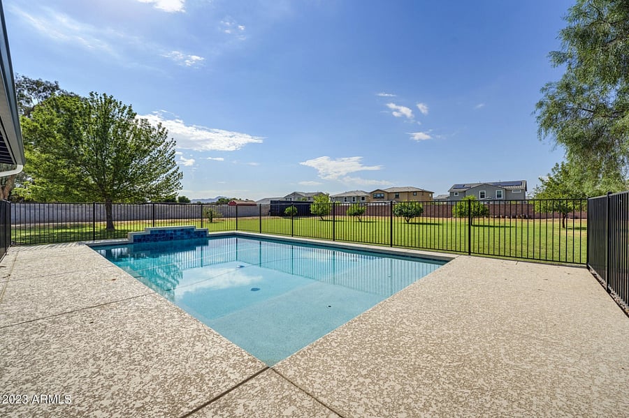 pool and yard