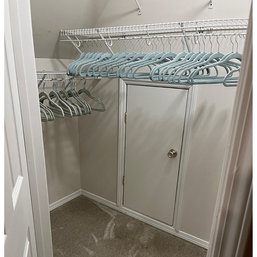 Entrance to available attic storage