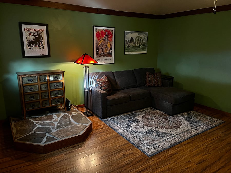 Den with 43 Smart TV
