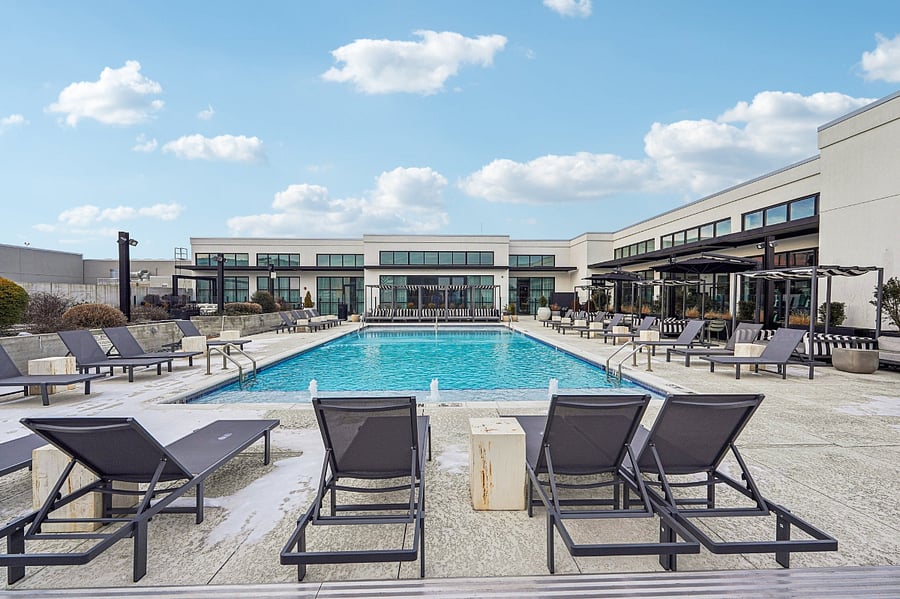 Roof top pool experience.