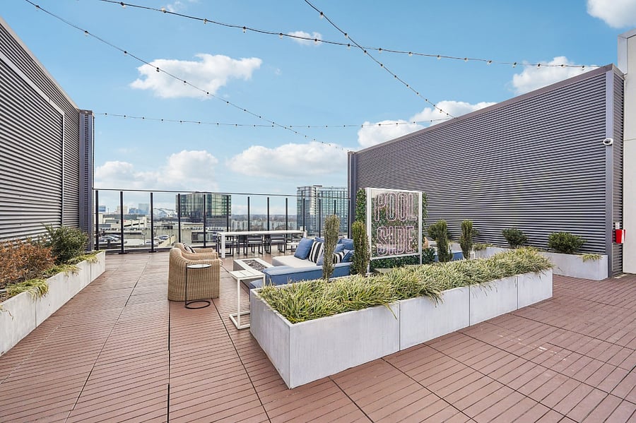 Roof top lounge area.