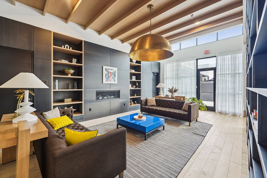 Roof top lounge seating.