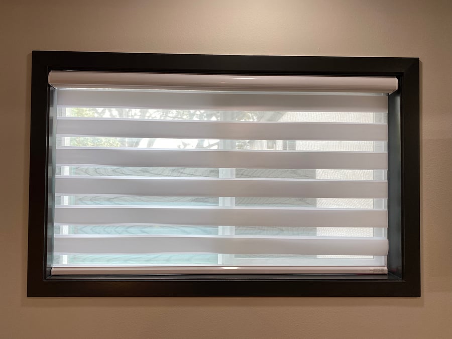 Zebra shades for privacy and room darkening