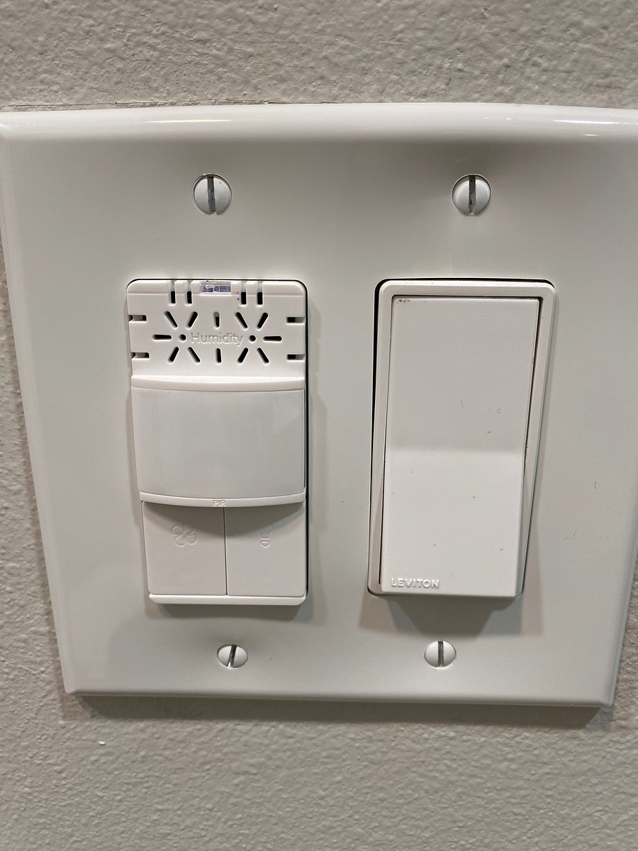 Bathroom has light motion detection and humidity sensor