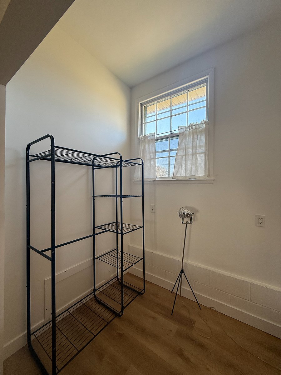 Roll down blackout shades have been installed in addition to the sheers so you can enjoy the sunlight or sleep in darkness!
