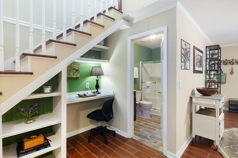 Study nook in the living area - great for laptops!