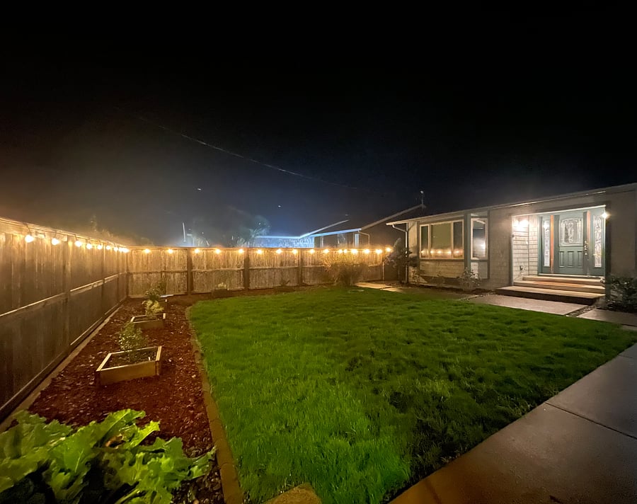 Fully fenced front court yard; safe and secure if traveling with fido.