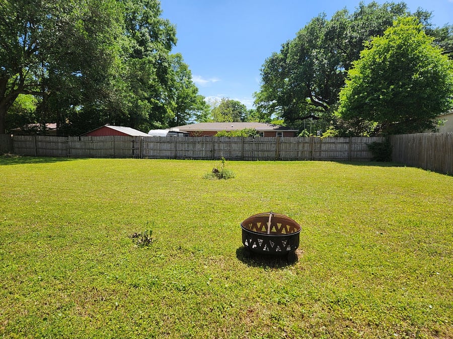 Fenced back yard!