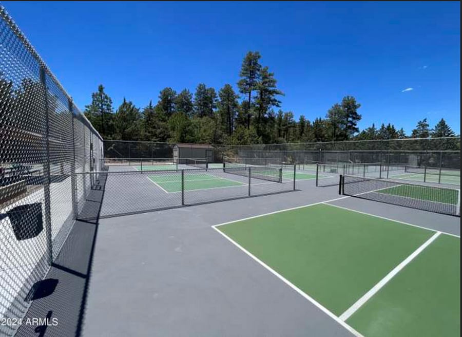 Enjoy full access to amenities, including well-maintained tennis & pickleball courts, and bocce ball for recreation and exercise.