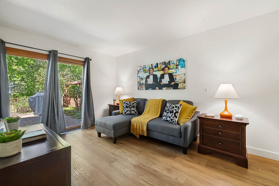 Bedroom 3 | Pull-Out Sofa
Cozy space with a pull-out sofa and direct backyard access-perfect for relaxing and stepping right onto scenic trails.