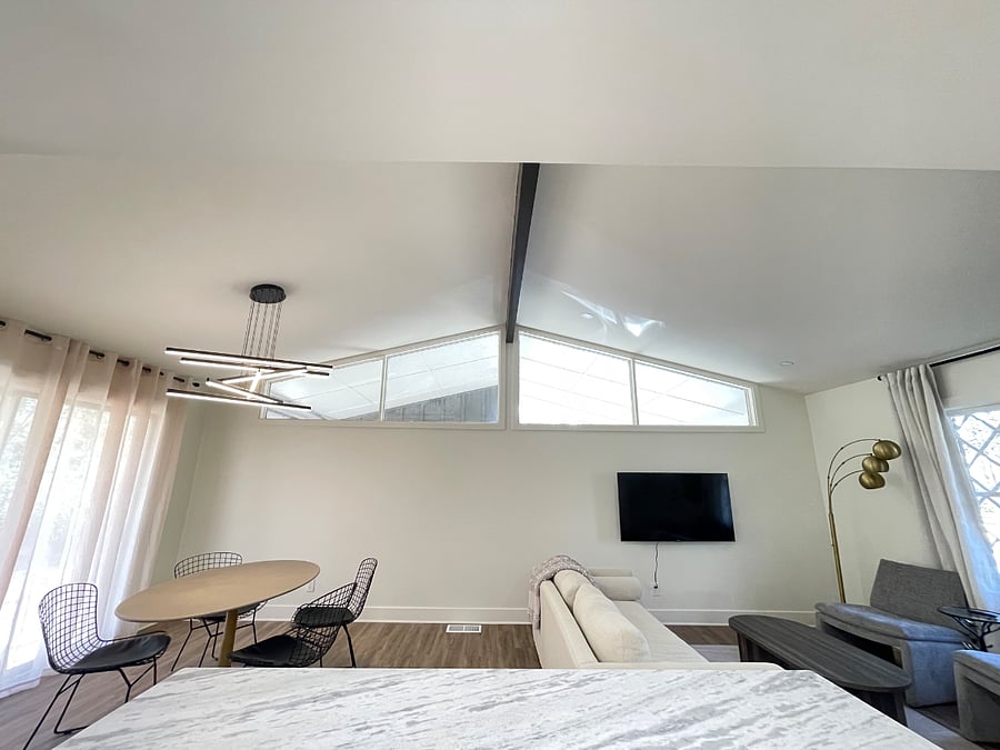 Natural lighting from all three sides of the house. 