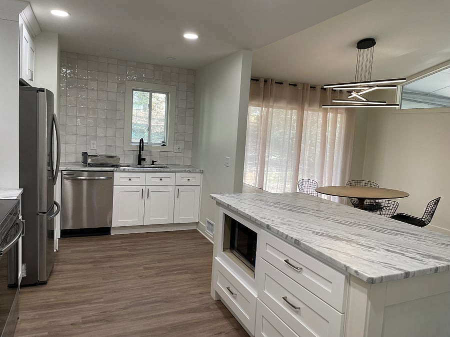 Newly renovated kitchen. 